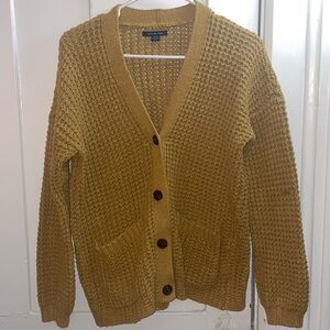 Yellow American Eagle Knitted Cardigan S